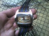 Bracelet-montre bleuté